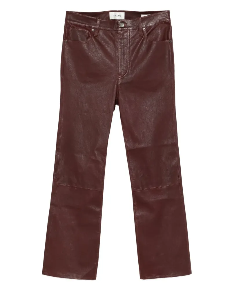 Frame Denim Reboot Crop Lederhose - Rot Rot