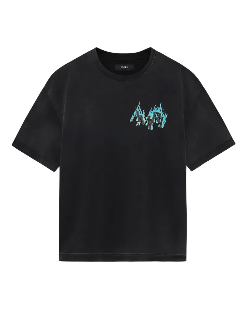 Amiri Crystal Flames T-Shirt - Schwarz Schwarz