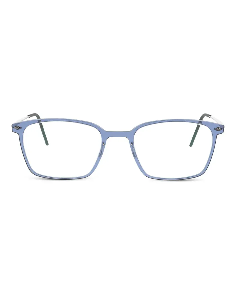 Lindberg Eckige Brille aus Titan - Blau Blau