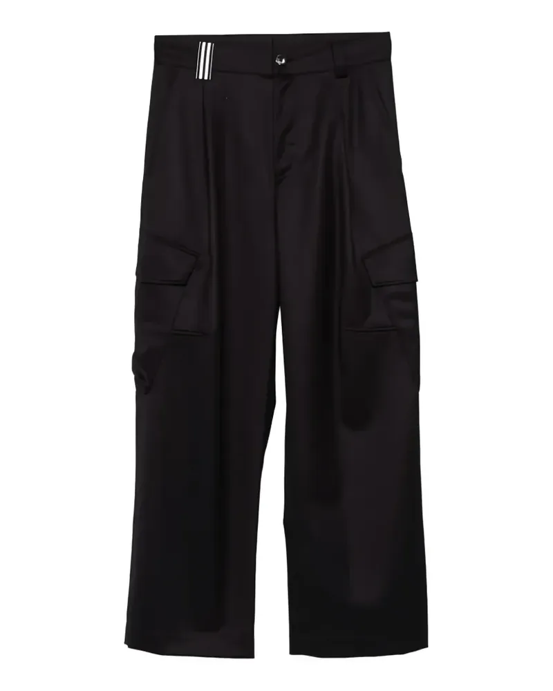 Marina Yee pleated wool cargo pants - Schwarz Schwarz