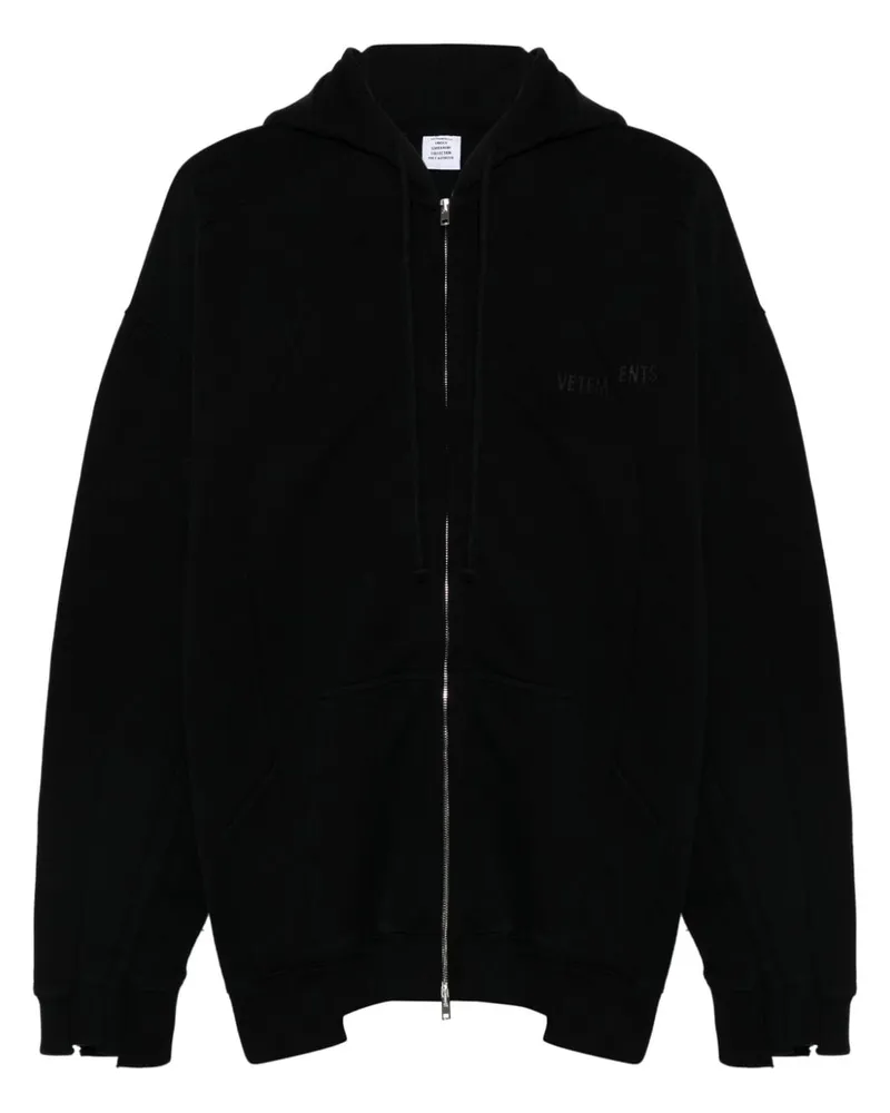 VETEMENTS Cut Up Hoodie - Schwarz Schwarz