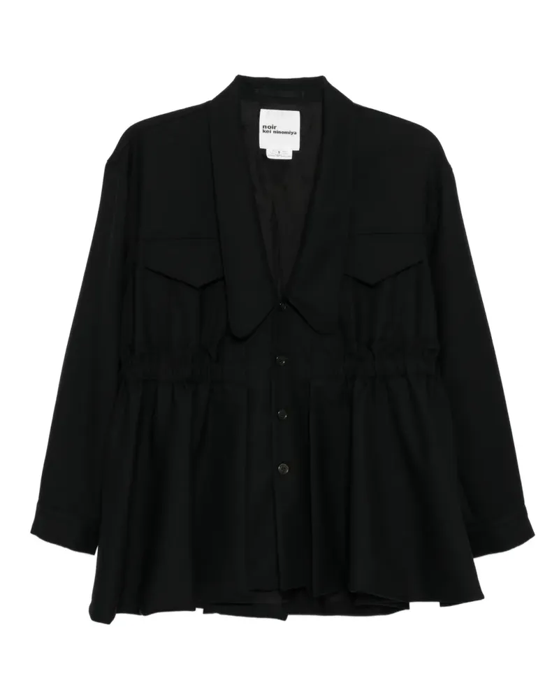 Noir Kei Ninomiya Jacke mit Schößchen - Schwarz Schwarz