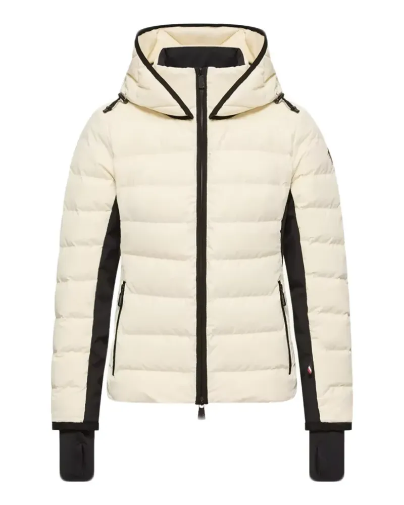 Moncler quilted hooded ski jacket - Nude Nude