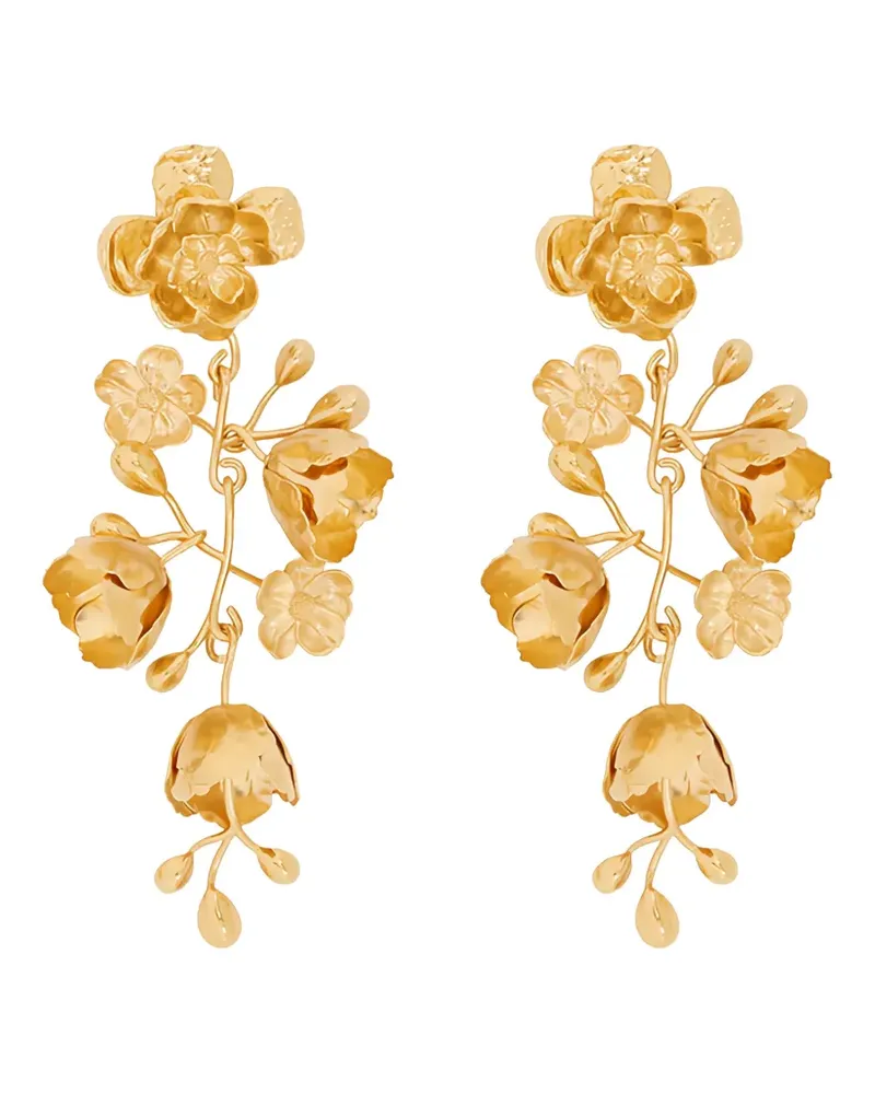 Chloé floral-detail drop earrings - Gold Gold