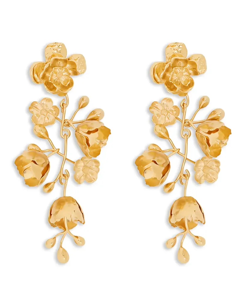 Chloé floral-detail drop earrings - Gold Gold