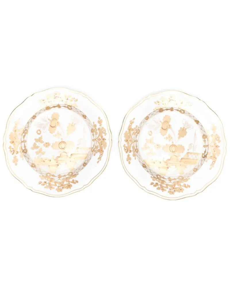 Ginori 1735 Set aus zwei Oriente Italiano Aurum Tellern - Weiß Weiß