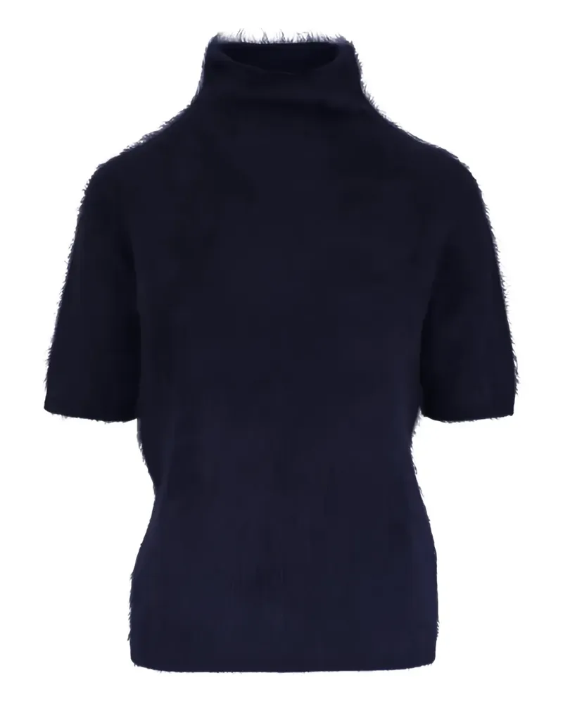 Lisa Yang Kurzärmeliger Pullover - Blau Blau