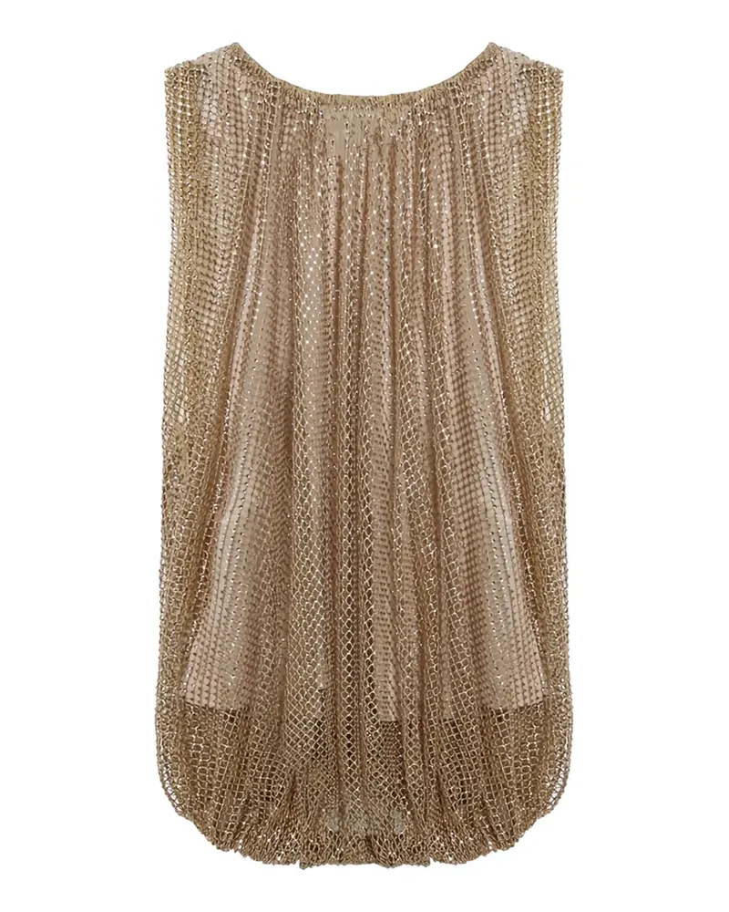 SPORTMAX Top aus Mesh - Gold Gold