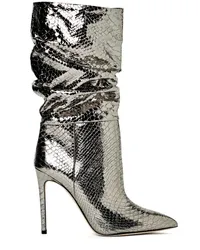 Paris Texas Stiefel mit Stiletto-Absatz 110mm Silber