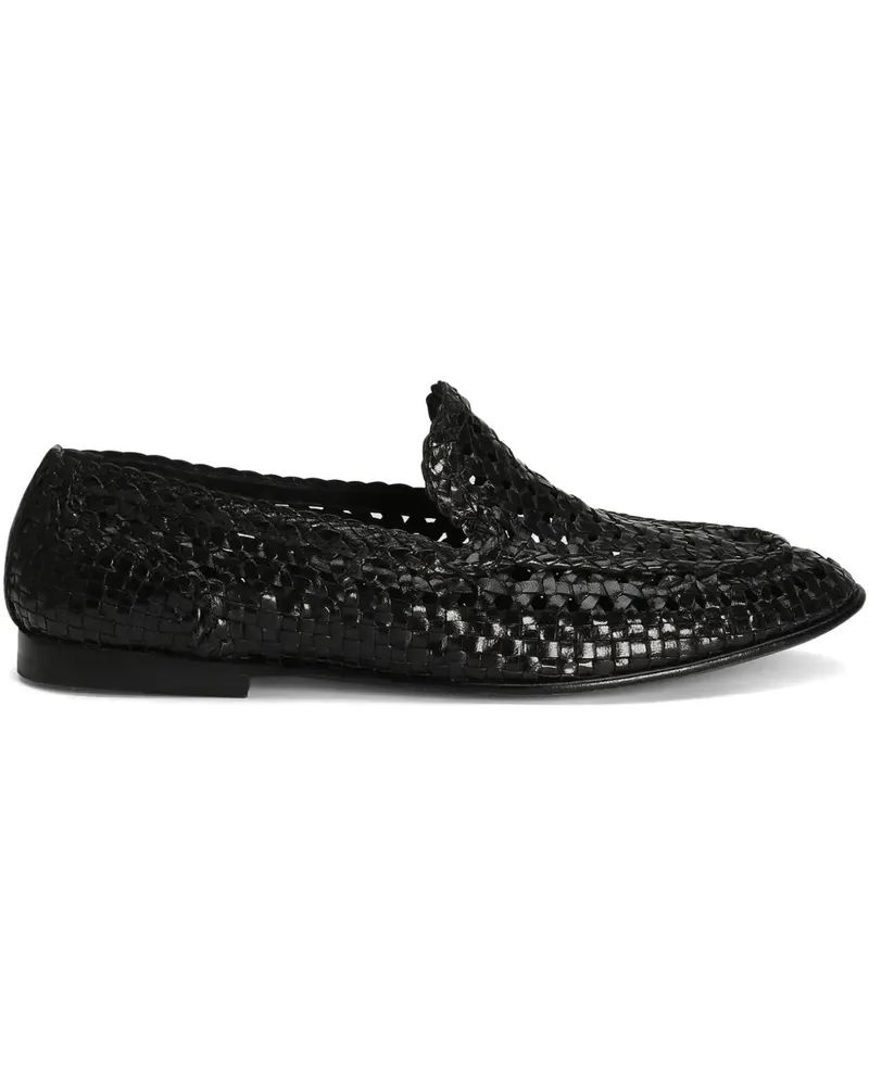 Dolce & Gabbana Slipper aus Leder - Schwarz Schwarz