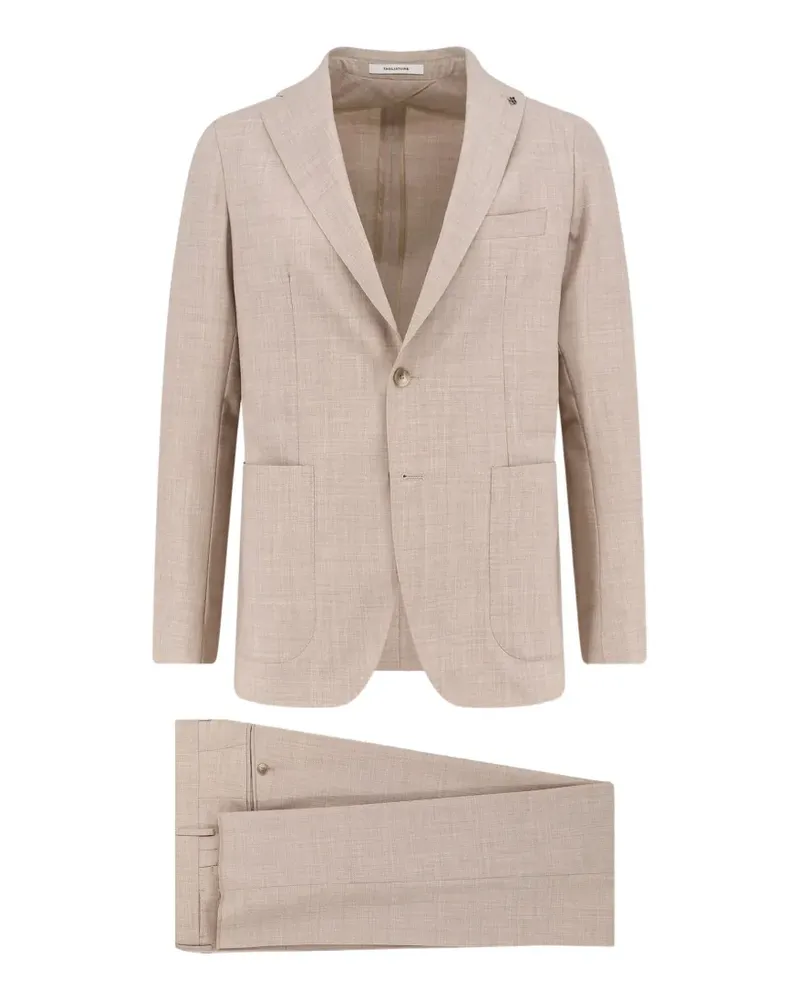 Tagliatore flower lapel pocket blazer - Nude Nude