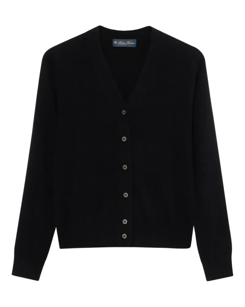 Brooks Brothers Kaschmircardigan mit V-Ausschnitt - Schwarz Schwarz