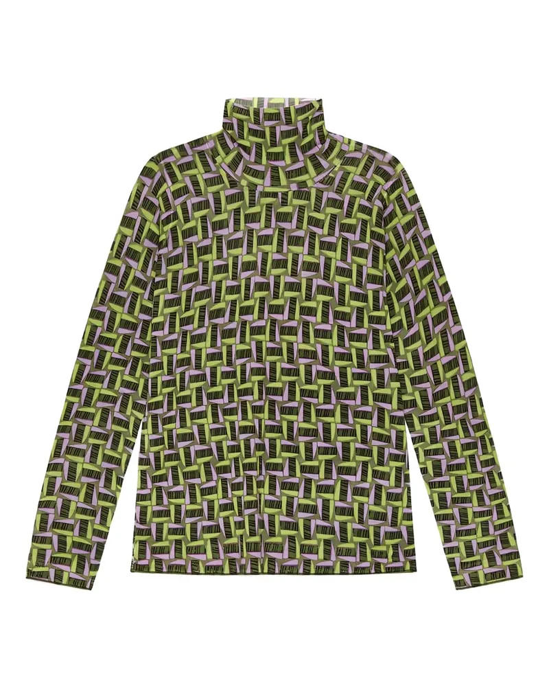 Maliparmi Rollkragenpullover mit Print - Grün Grün