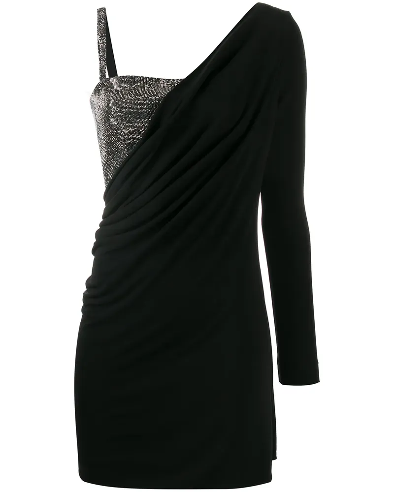 Philosophy Di Lorenzo Serafini Asymmetrisches Minikleid - Schwarz Schwarz