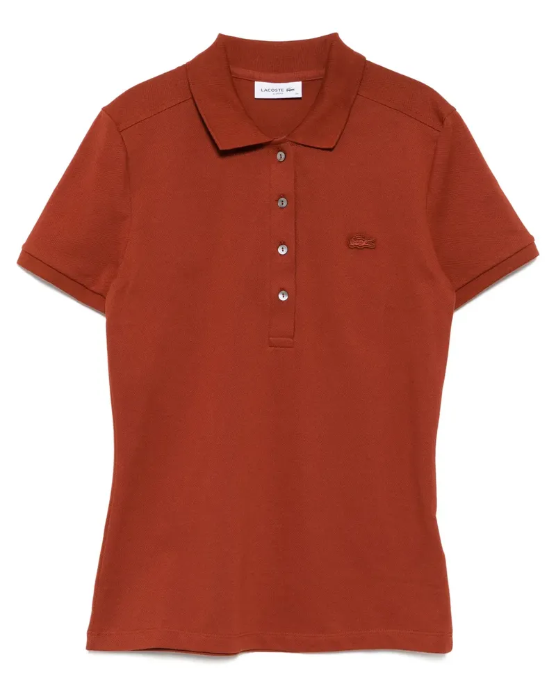 Lacoste Poloshirt mit Logo-Patch - Braun Braun