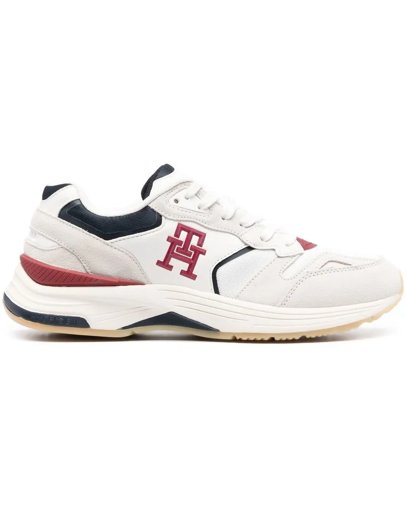 Tommy Hilfiger Sneakers mit Kontrasteinsätzen - Weiß Weiß