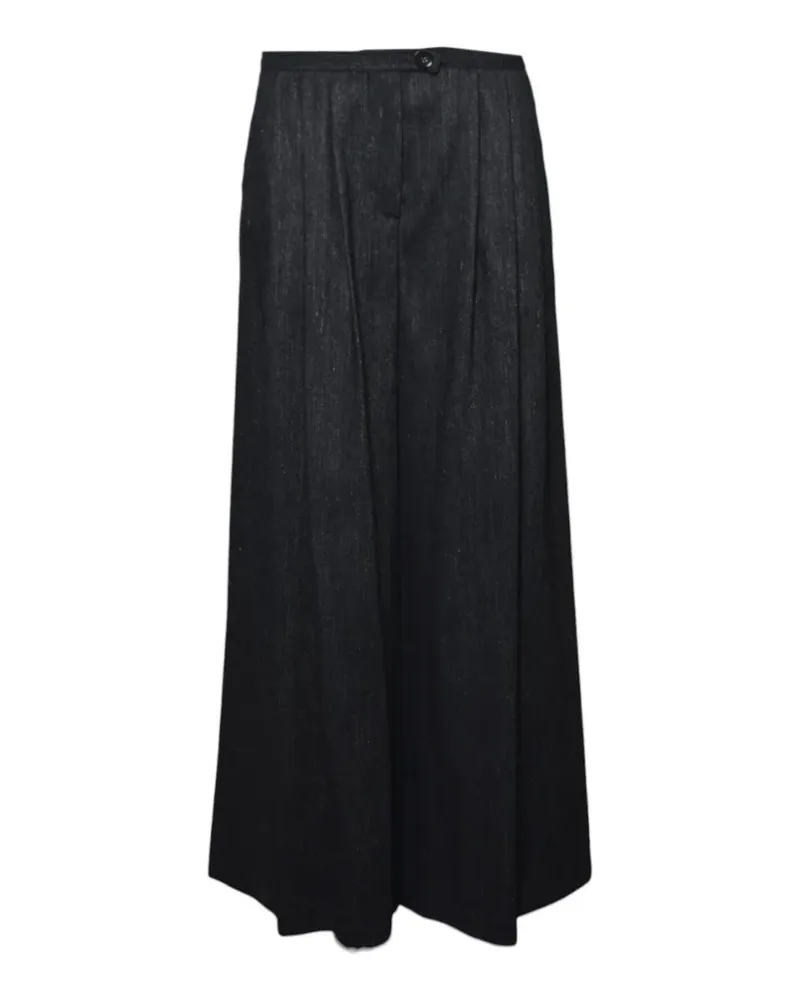 SOLOTRE Hose mit Fischgrätenmuster - Schwarz Schwarz