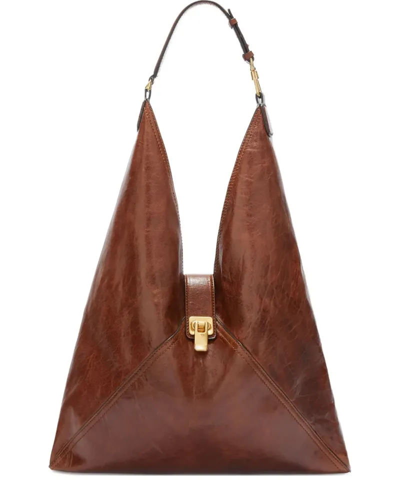 Ermanno Scervino Große Dudu Clutch mit Schnalle - Braun Braun