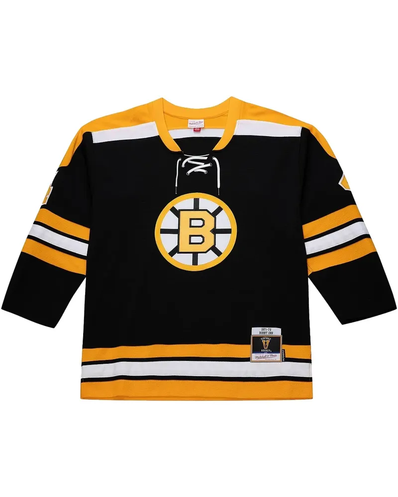 Mitchell & Ness 1971/72 Bobby Orr Boston Bruins Power Play "Black" Trikot - Schwarz Schwarz
