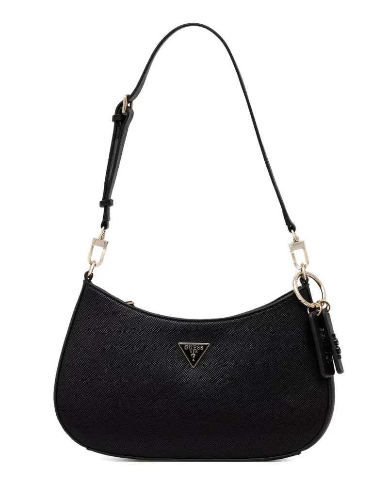 Guess Noelle Schultertasche mit Logo - Schwarz Schwarz