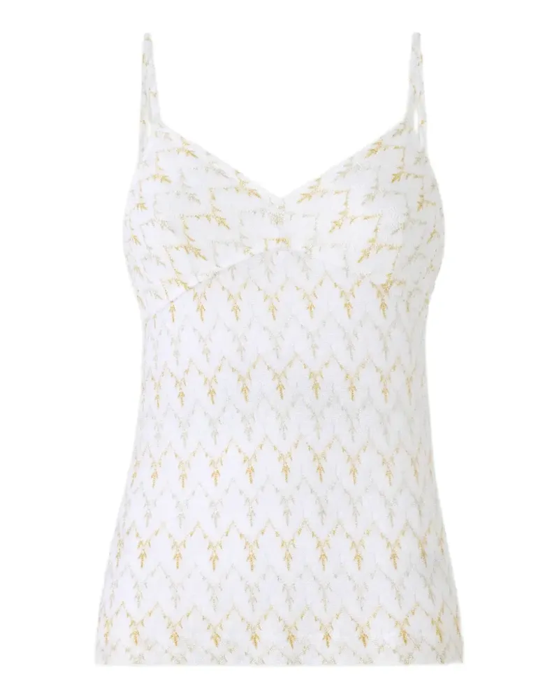 Missoni Oberteil mit Zickzackmuster - Weiß Weiß