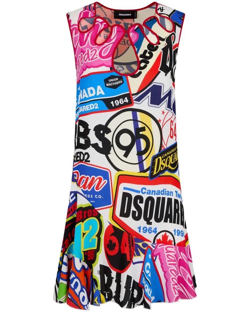 Dsquared2 Minikleid mit grafischem Print - Rosa Rosa