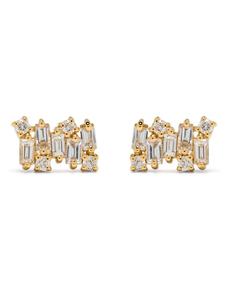 Suzanne Kalan 18kt Shimmer Gelbgoldohrstecker mit Diamanten Gold