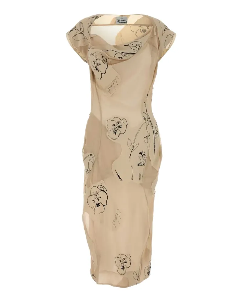 Vivienne Westwood Ionian printed midi dress - Nude Nude