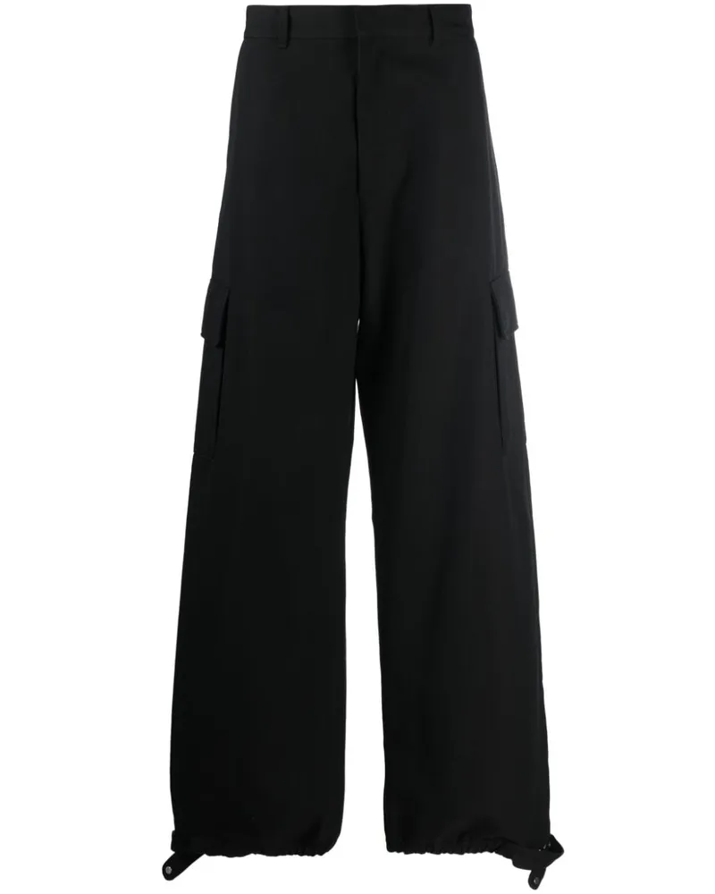 OFF-WHITE Hose mit weitem Bein - Schwarz Schwarz