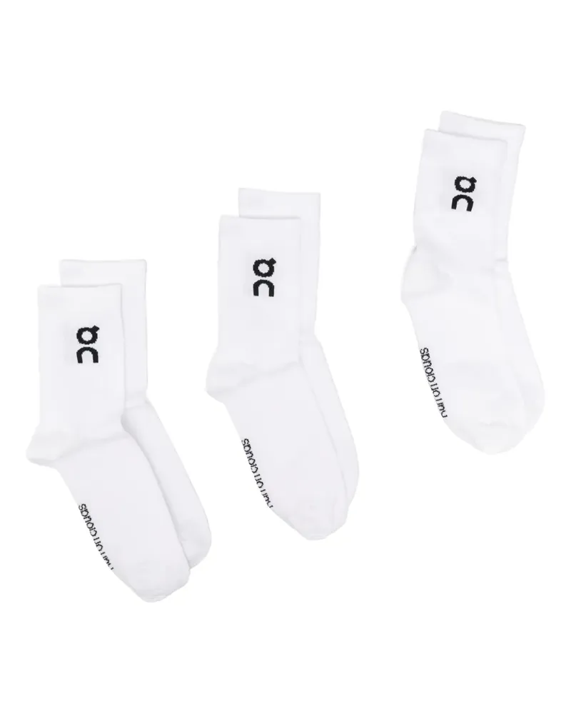 ON High 3P Socken - Weiß Weiß