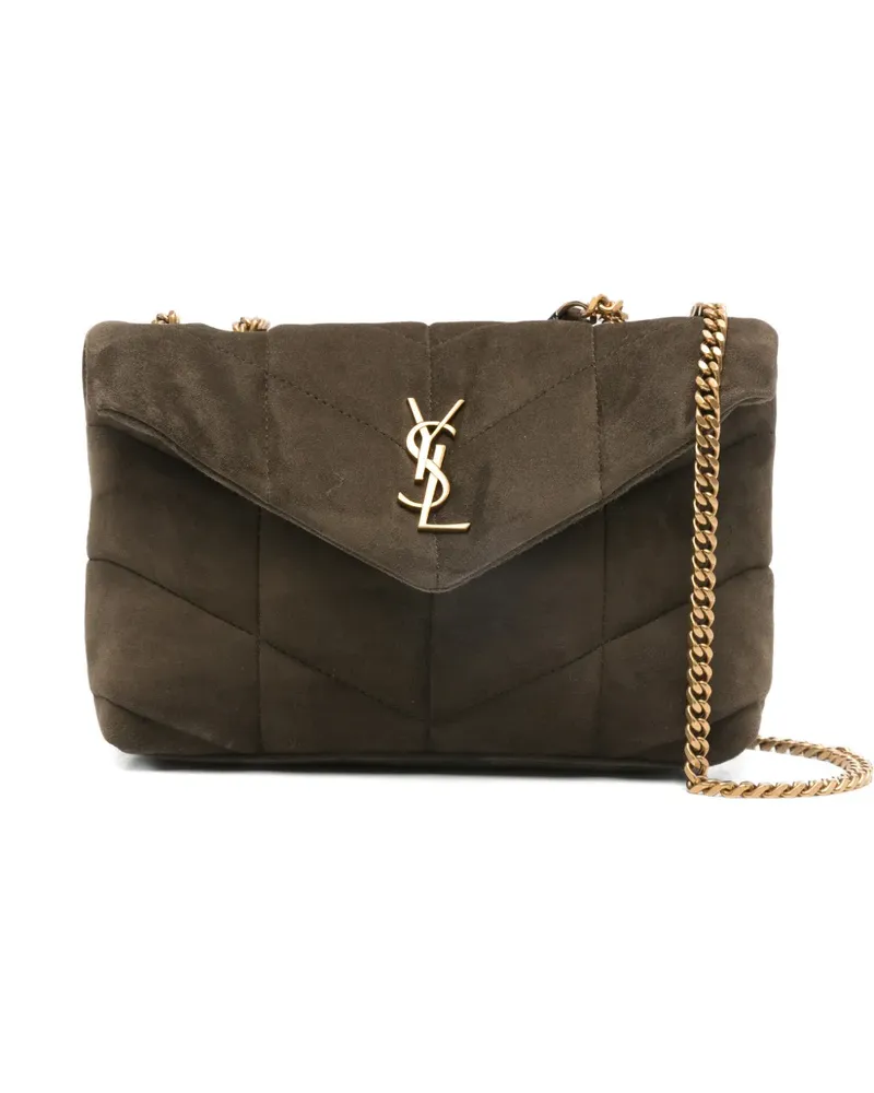 Saint Laurent Gesteppte Puffy Toy Schultertasche - Braun Braun