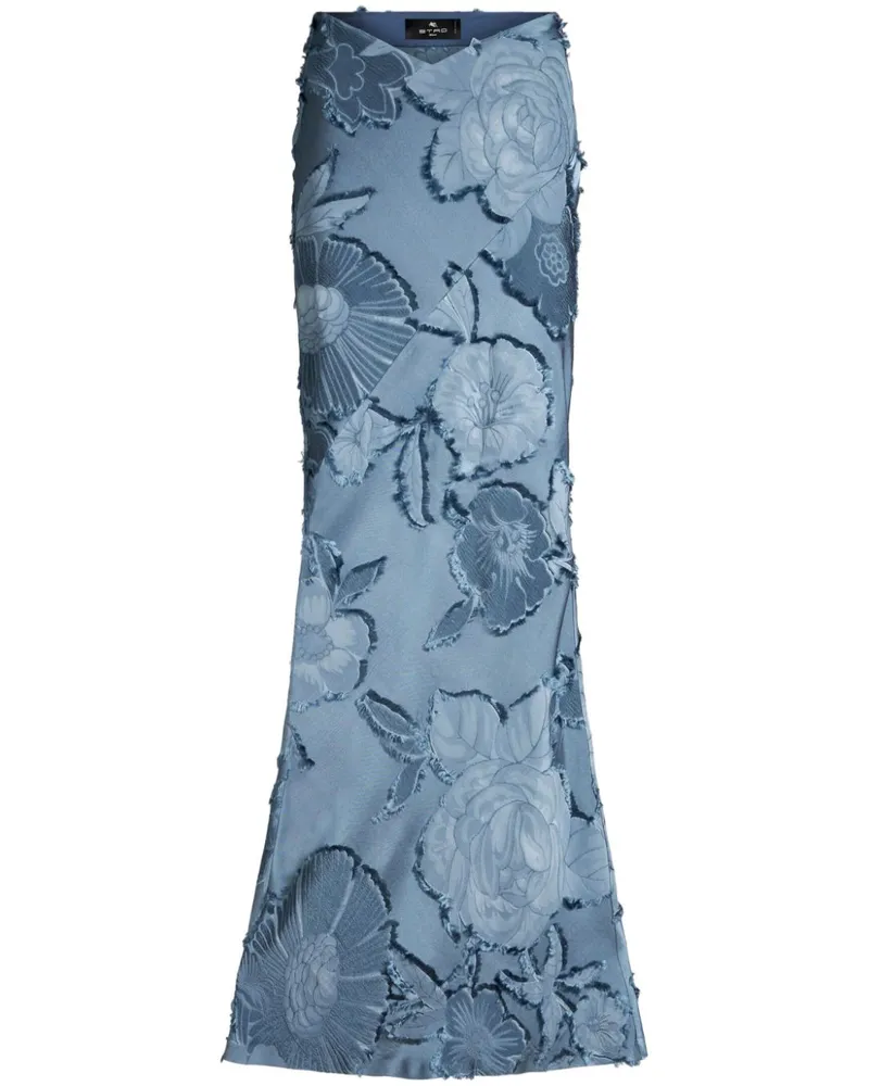 Etro Rock mit Blumenmuster - Blau Blau