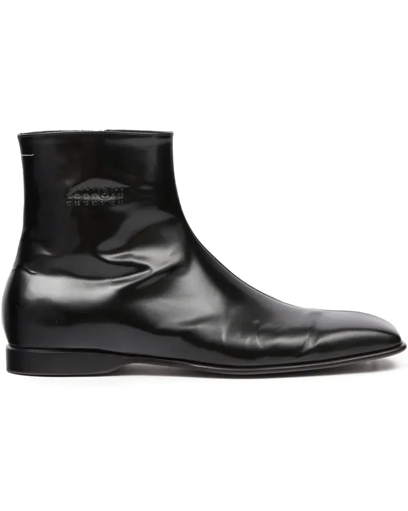 Maison Margiela Stiefel mit eckiger Kappe - Schwarz Schwarz