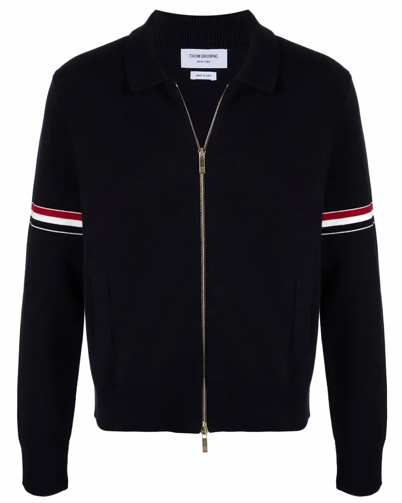 Thom Browne Cardigan mit RWB-Streifen - Blau Blau