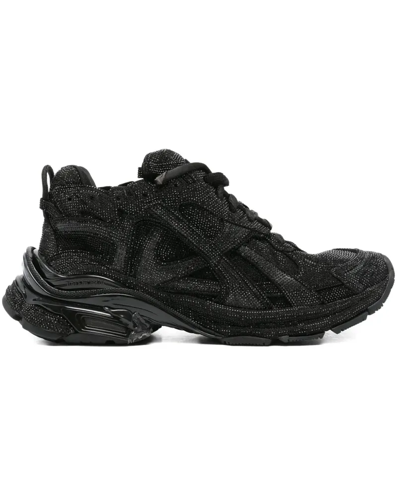 Balenciaga Strass Runner Sneakers - Schwarz Schwarz