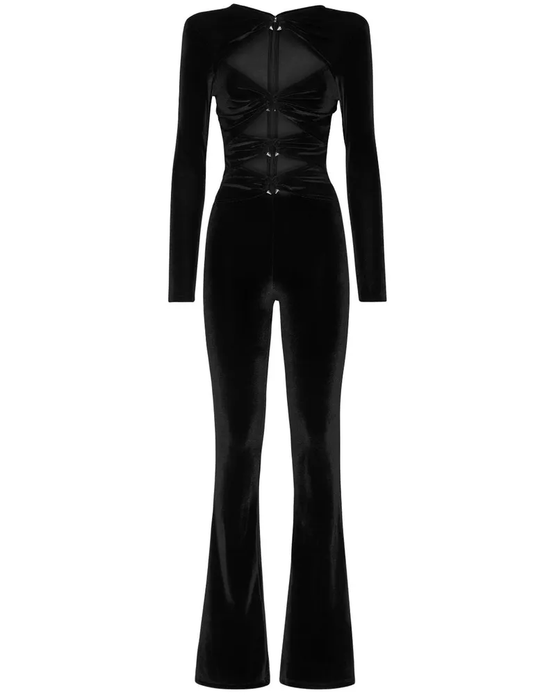 Philipp Plein Jumpsuit mit Cut-Outs Schwarz