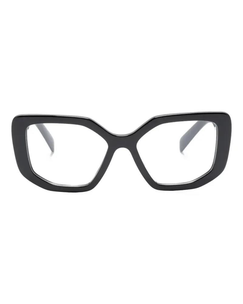 Prada Brille mit geometrischem Gestell - Schwarz Schwarz