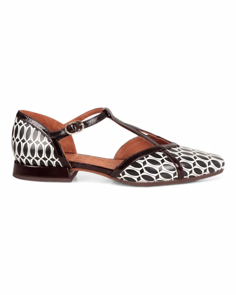 Chie Mihara Gidena geometric-print T-bar pumps - Rot Rot