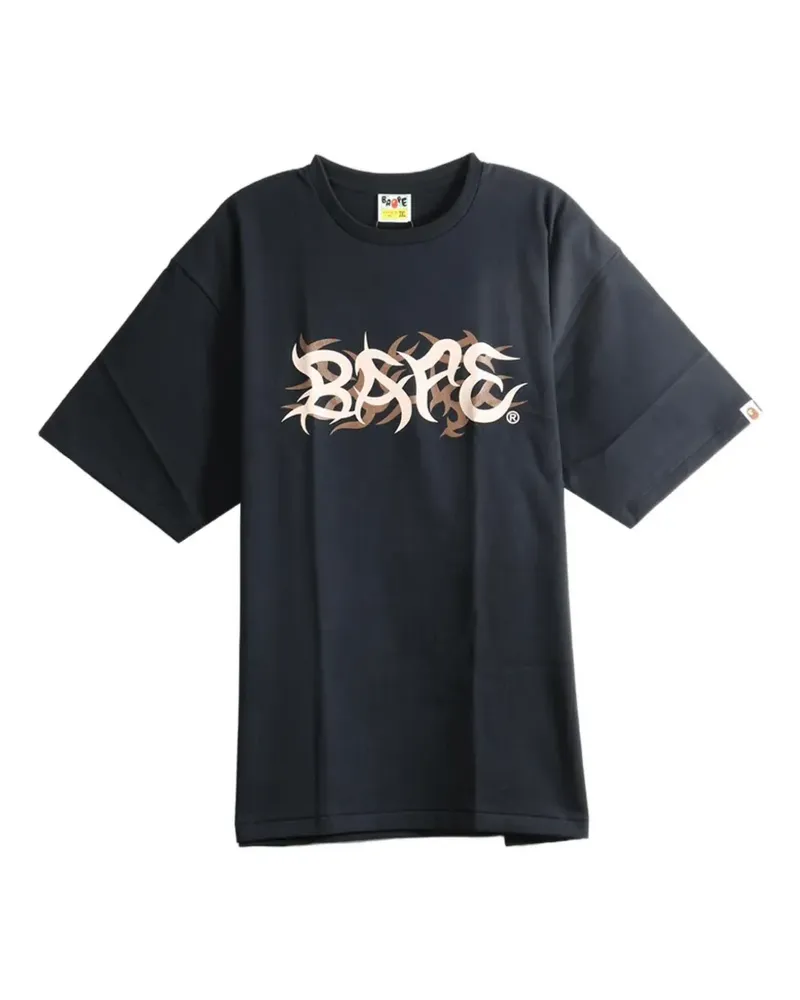 BAPE T-Shirt mit Logo-Print - Schwarz Schwarz