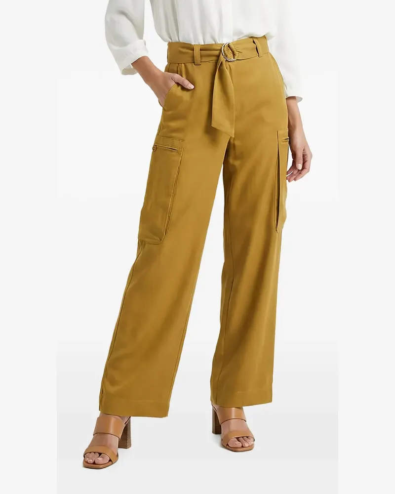 Twin-Set Taillenhose mit Gürtel - Gelb Gelb