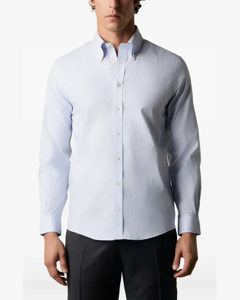 Brooks Brothers Gestreiftes Oxford-Hemd - Blau Blau