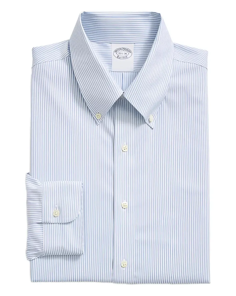 Brooks Brothers striped-pattern oxford shirt - Blau Blau