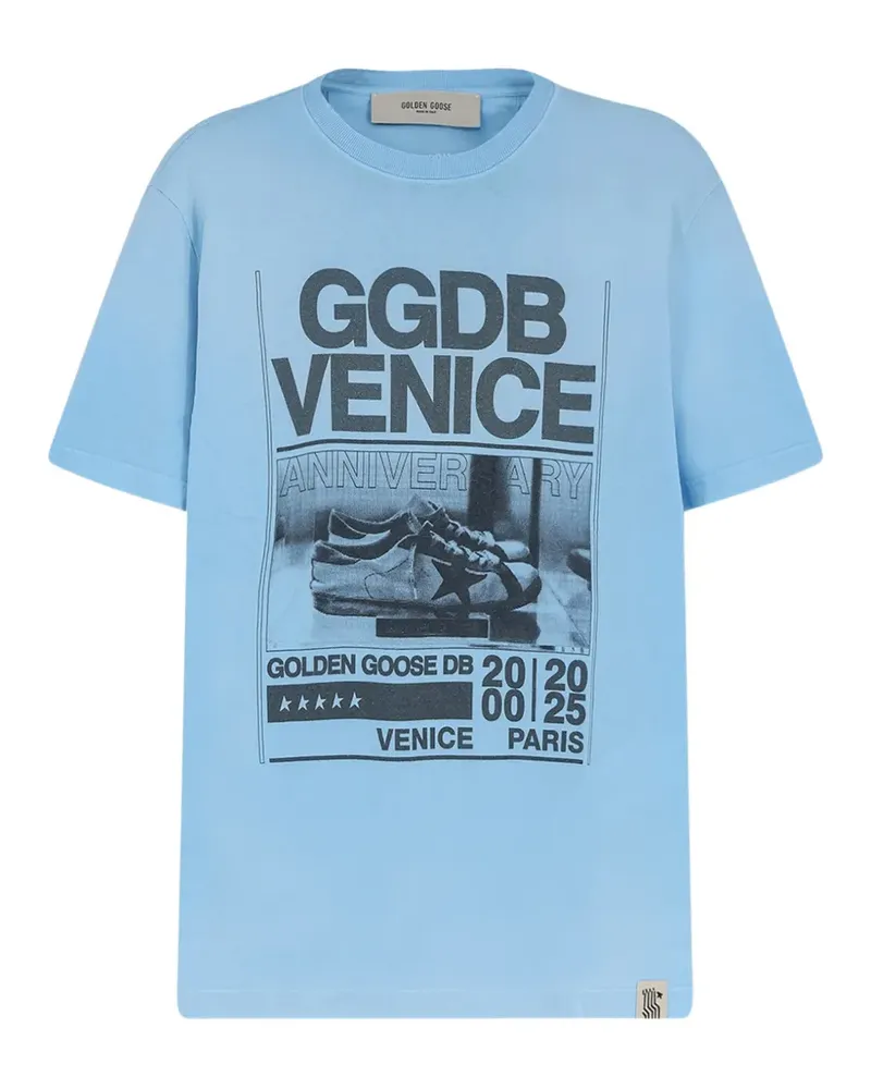Golden Goose printed T-shirt - Blau Blau