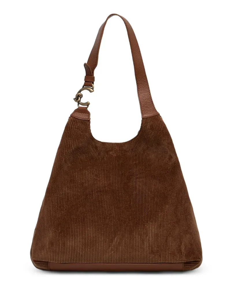 Coccinelle C-Easy Tote Bag aus Cord - Braun Braun