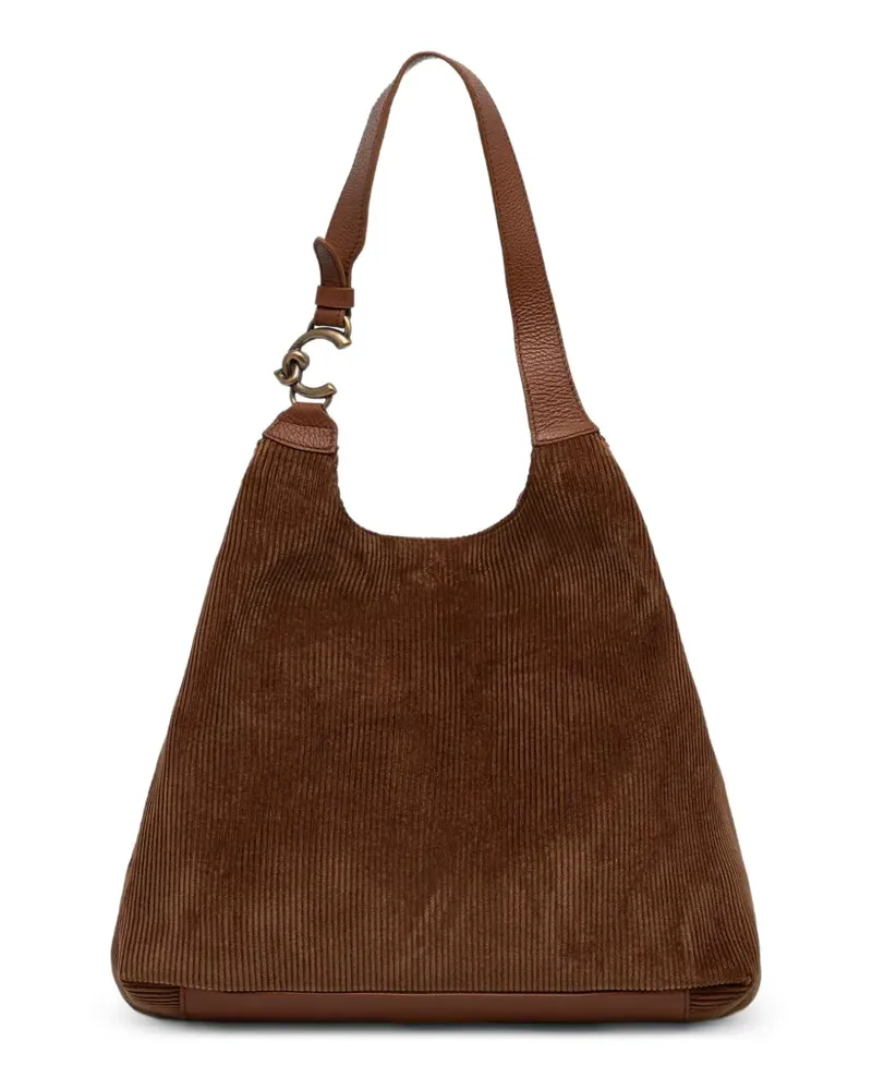 Coccinelle C-Easy Tote Bag aus Cord - Braun Braun