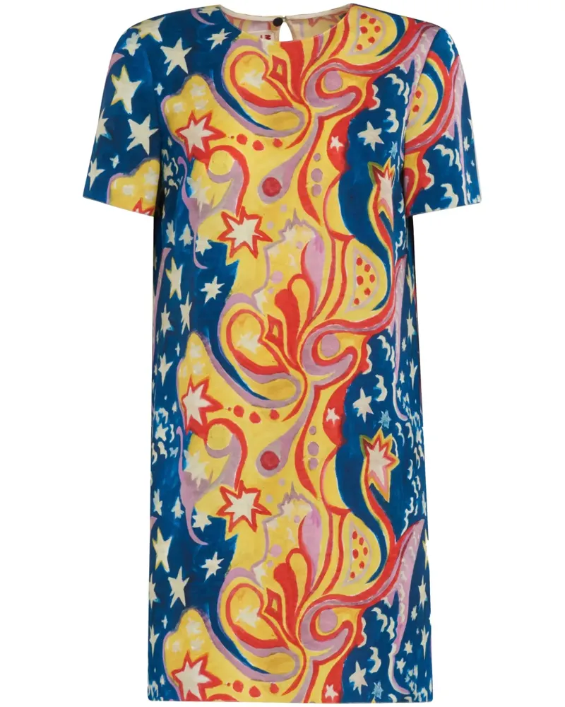 Marni Kleid mit grafischem Print - Blau Blau