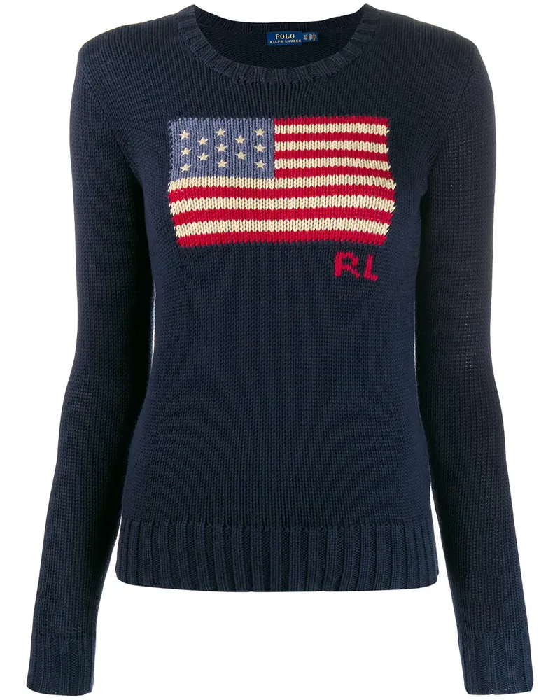 Ralph Lauren Pullover mit Flagge - Blau Blau