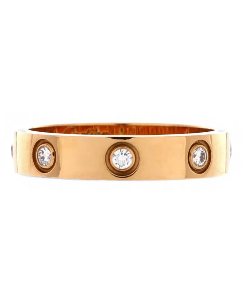 Cartier Love Wedding Band 8 Diamonds 18K Rose Gold with Diamonds ring - Rosa Rosa