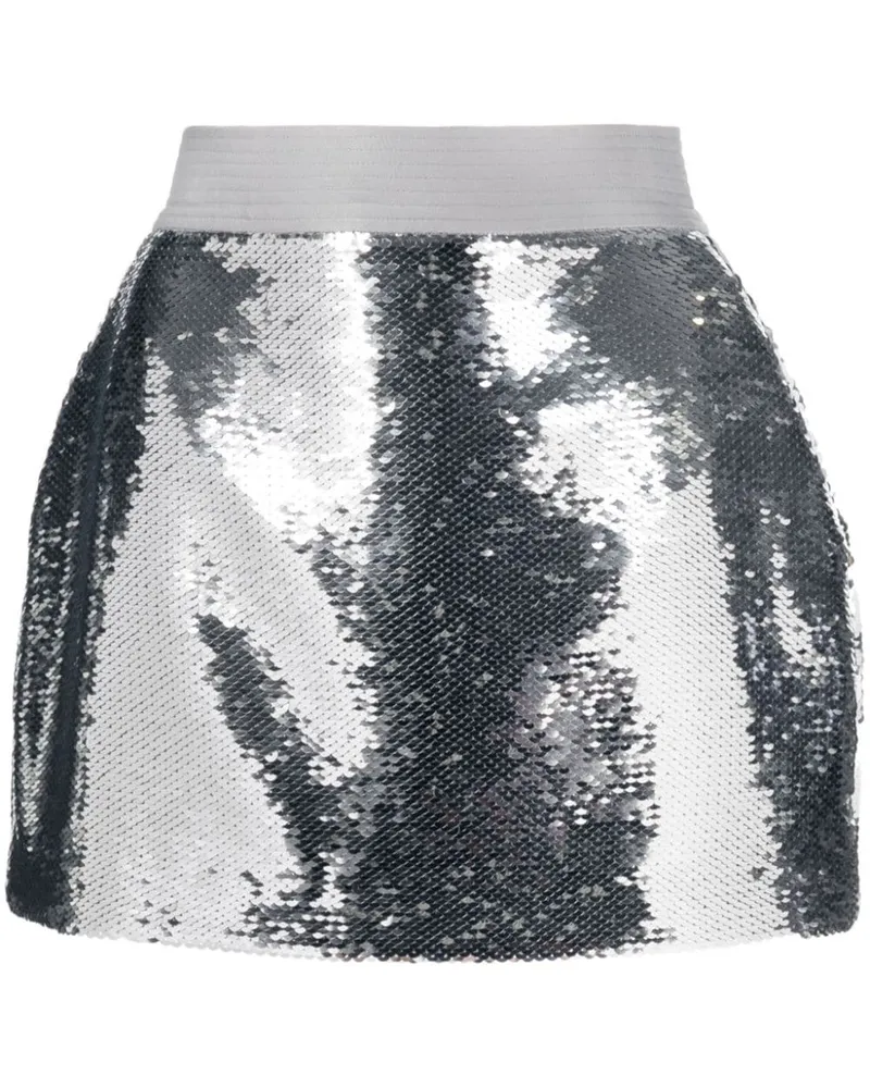 Alex Perry Minirock mit Pailletten - Silber Silber