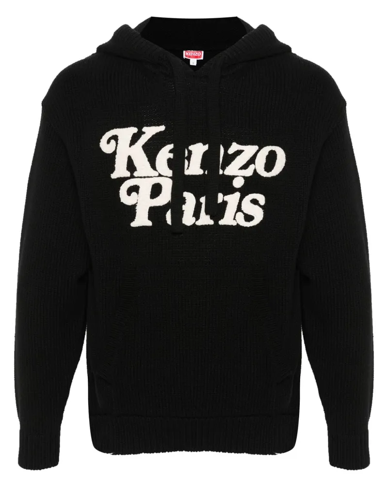 Kenzo x Verdy grob gestrickter Hoodie Schwarz